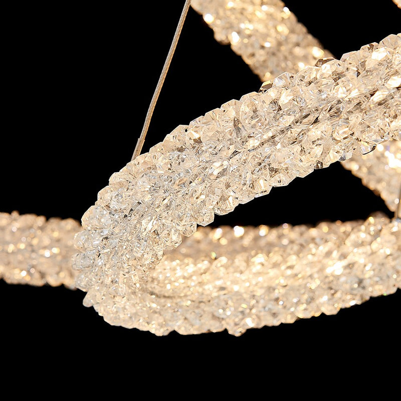 Gloria Modern Clear Crystal Ring Chandelier