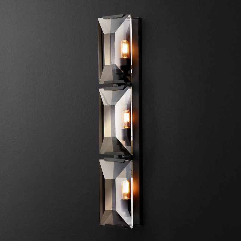 Customized Faceted Crystal Wall Sconce