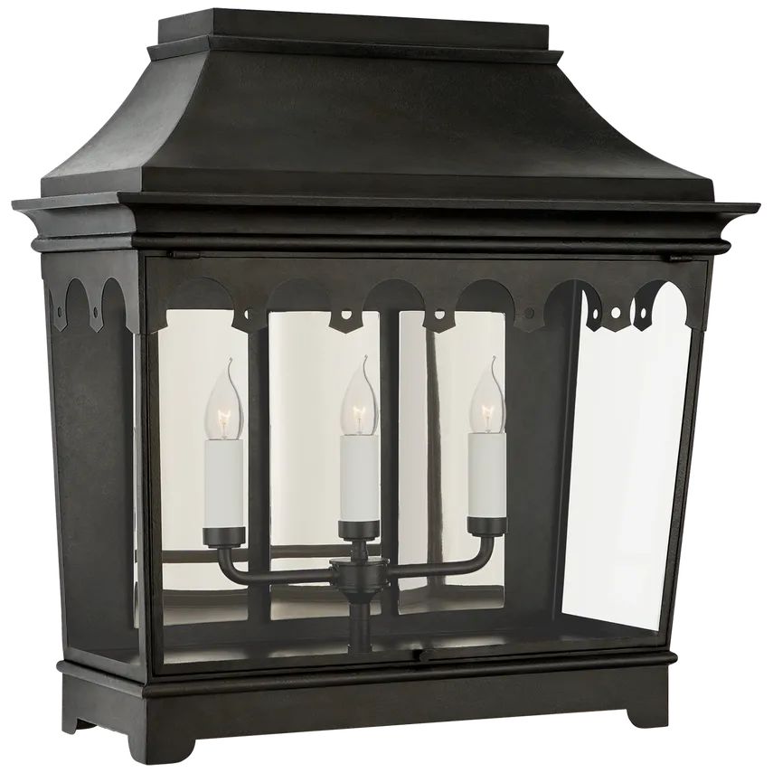 Dailey Classic Wide 3/4 Lantern Wall Sconce Outdoor