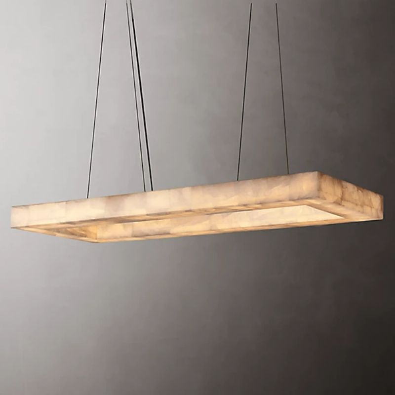 Riveage Rectangular Calcite Chandelier 54