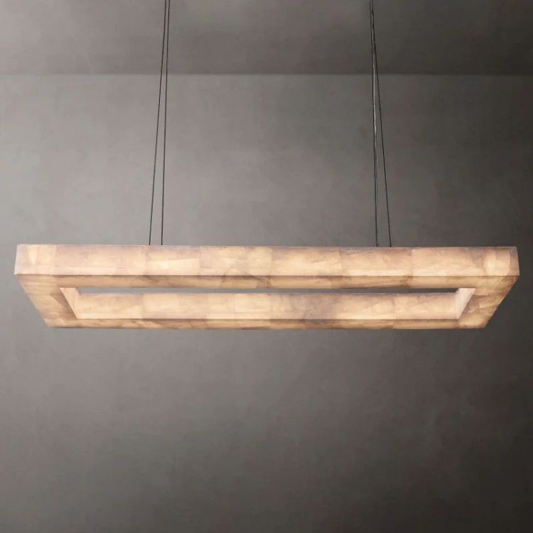 Riveage Rectangular Calcite Chandelier 54