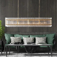 Marcia Glass Rectangular Chandelier 54