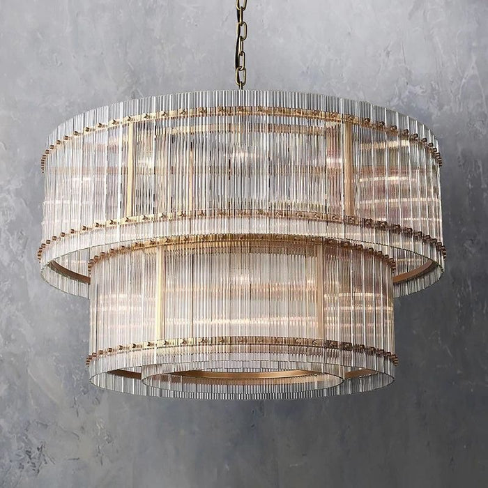 Marcia Glass TWO-TIER Round Chandelier D37