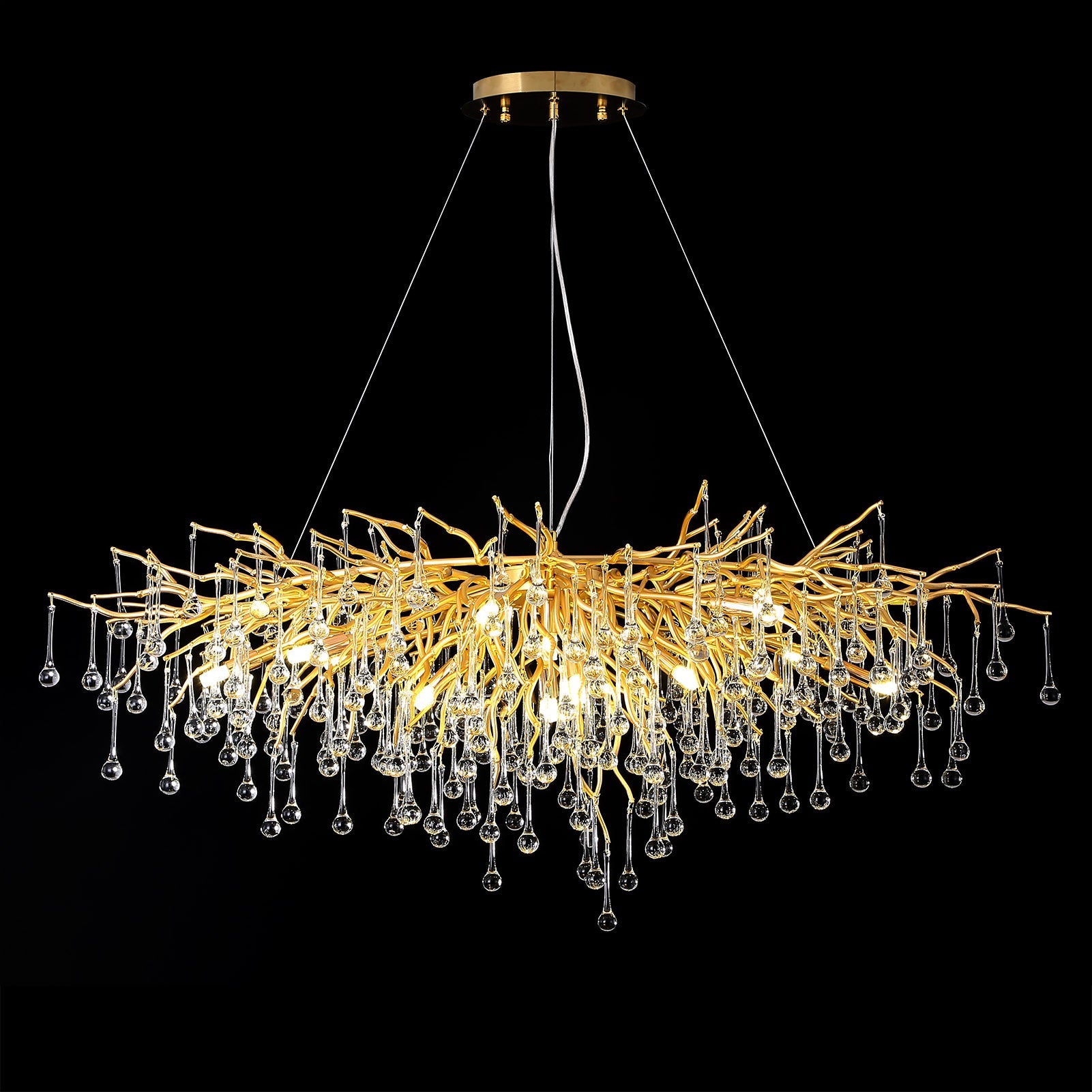 Modern Crystal Branch Raindrop Chandelier