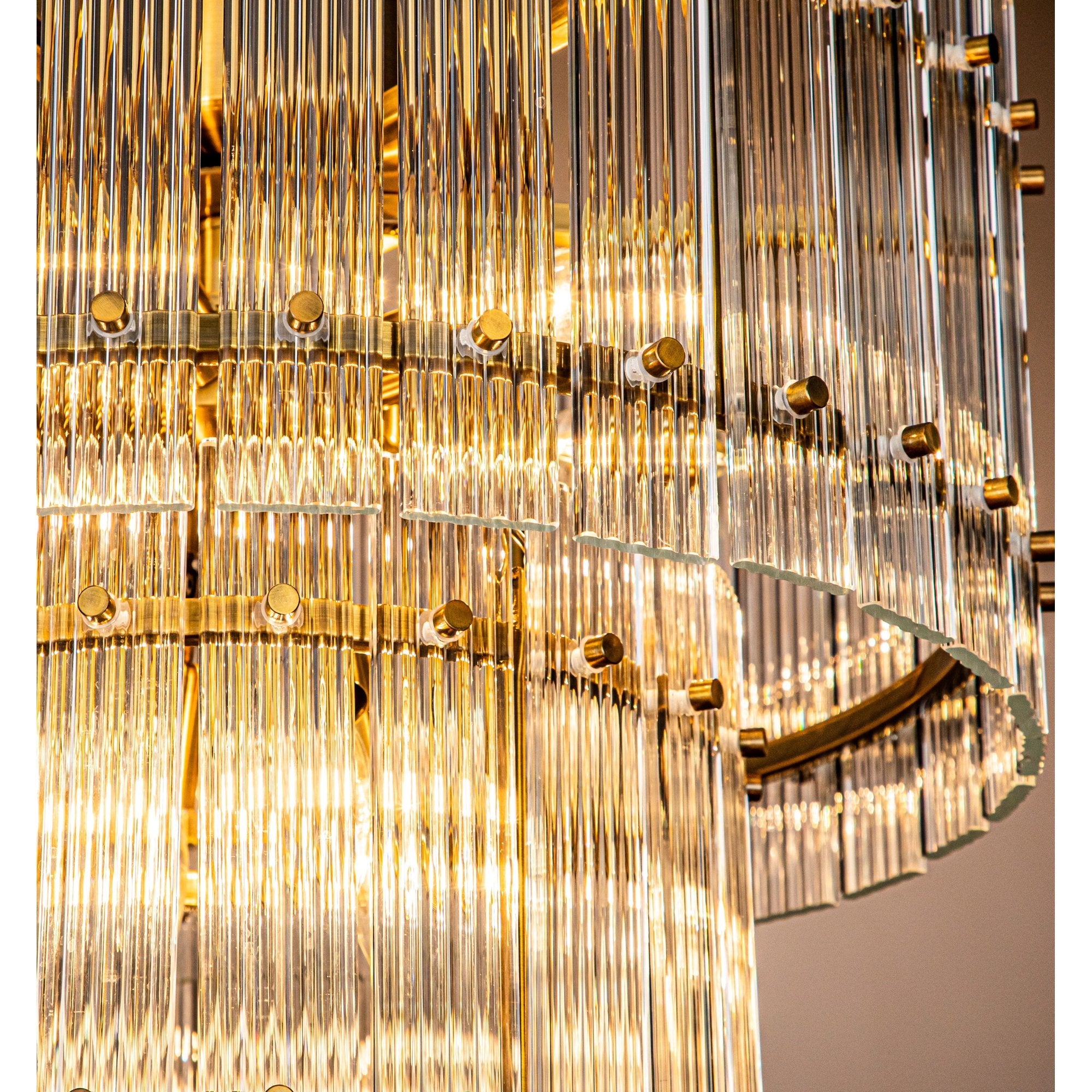 Marcia Glass TWO-TIER Round Chandelier D37
