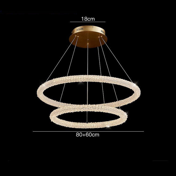 Gloria Modern Clear Crystal Ring Chandelier