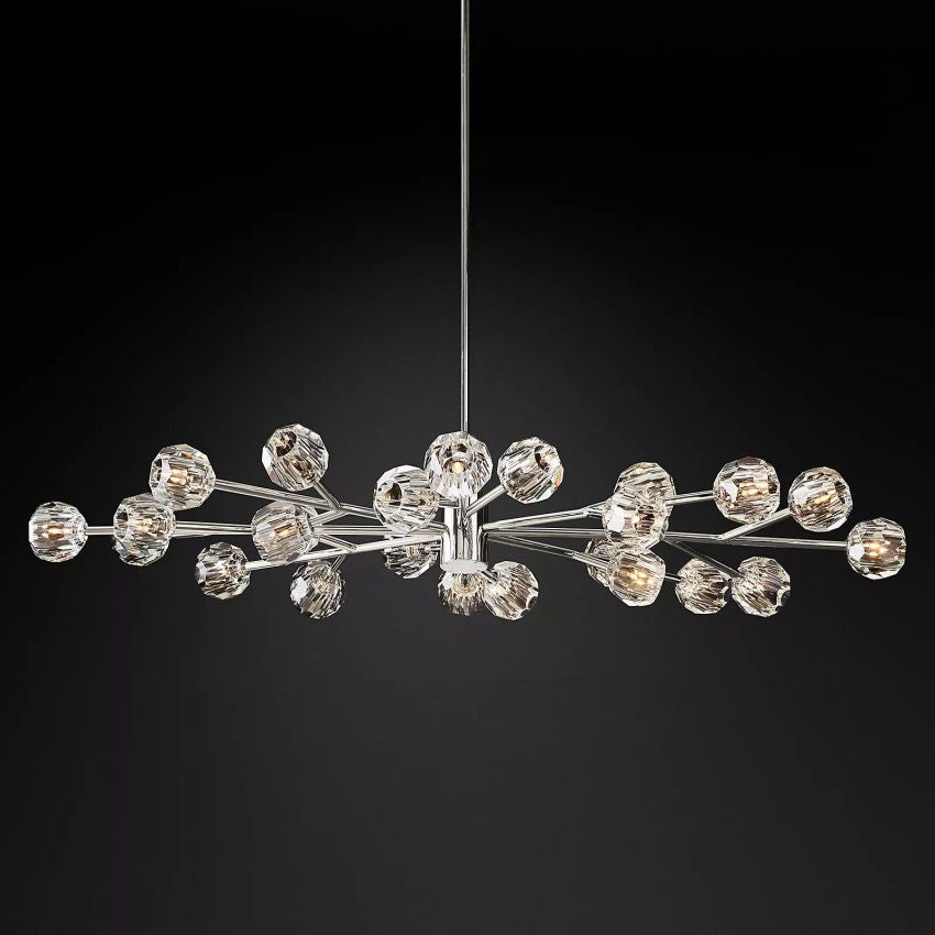 Belle De Crystal Ball Oval Chandelier 72
