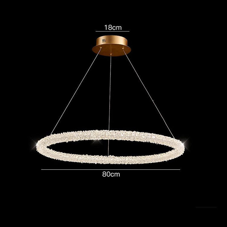 Gloria Modern Clear Crystal Ring Chandelier
