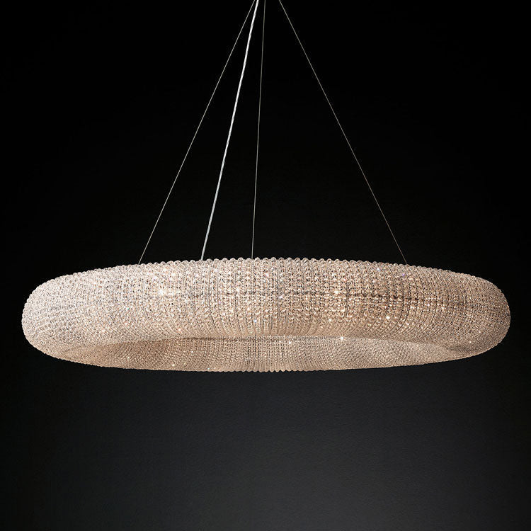 Luxury Crystal Halo Round Chandelier