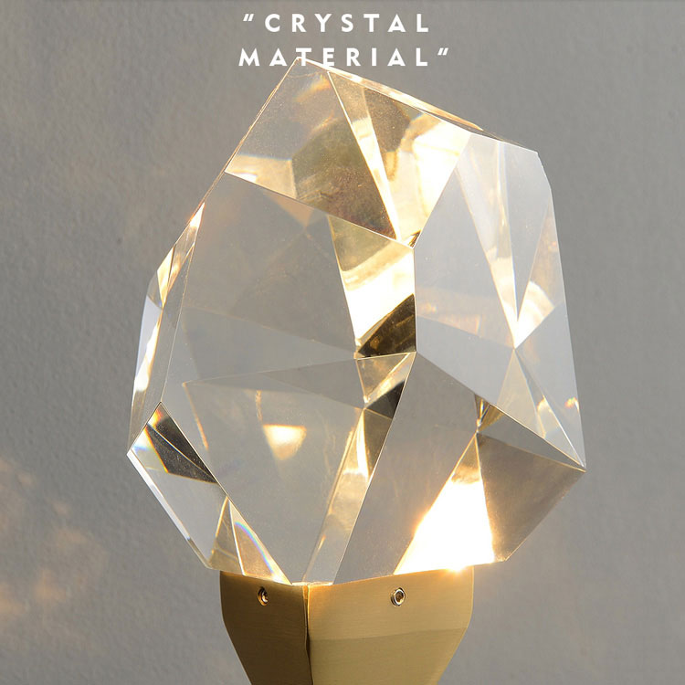 Aurelia Modern Faceted Crystal Grand Sconce