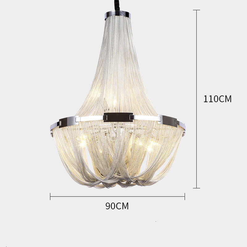 Eudora Luxury Aluminum Chain Tassel Chandelier
