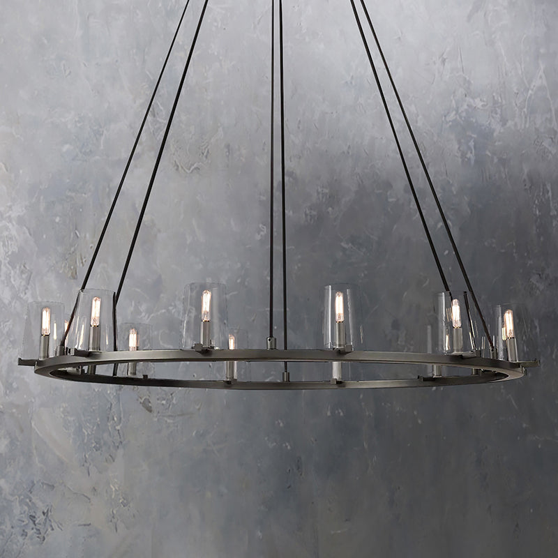 Penelope Modern Clear Glass Round Chandelier