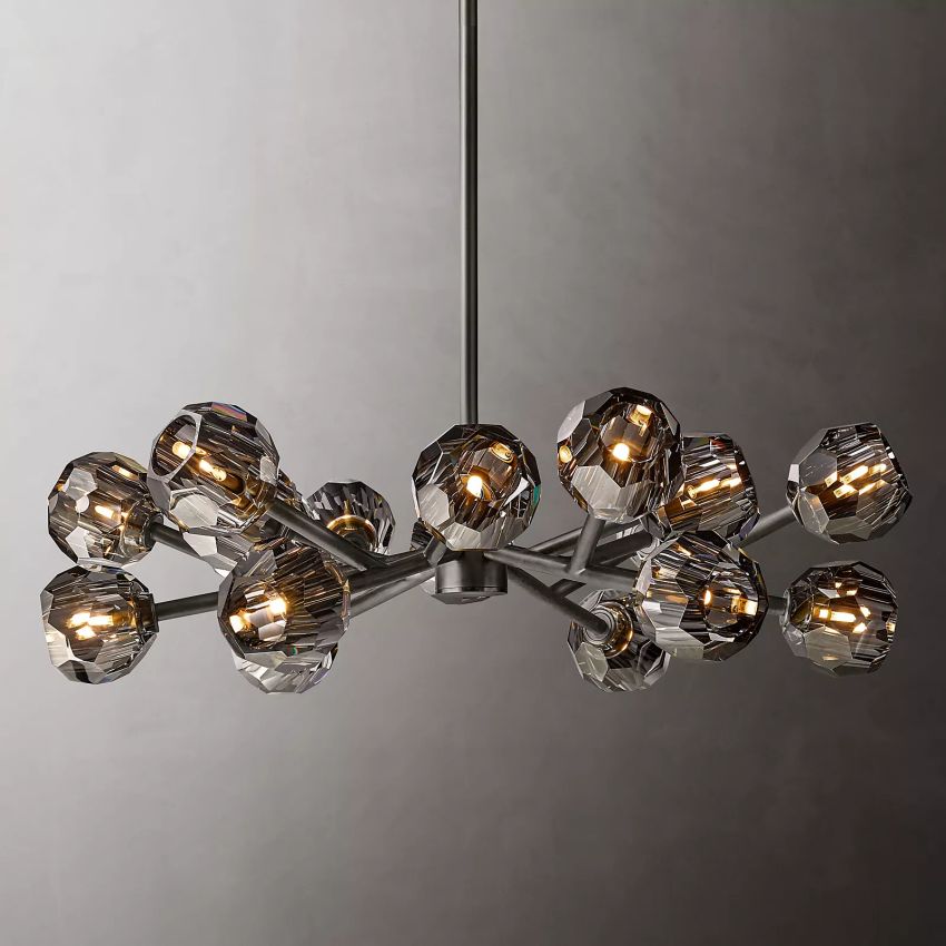 Belle De Crystal Ball Round Chandelier 36