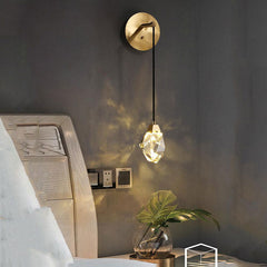 Aurelia Modern Faceted Crystal Wall Sconce