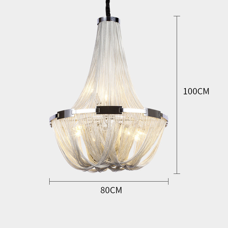 Eudora Luxury Aluminum Chain Tassel Chandelier