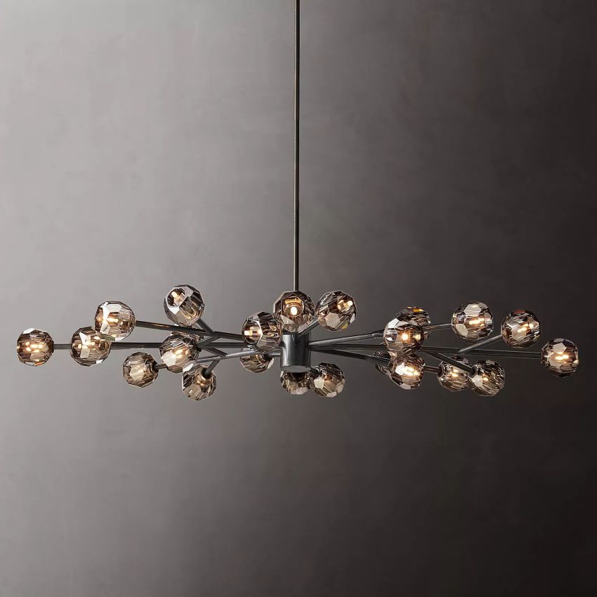 Belle De Crystal Ball Oval Chandelier 72