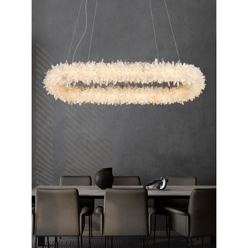 Edolie Crystal Halo Oval Shap Chandelier