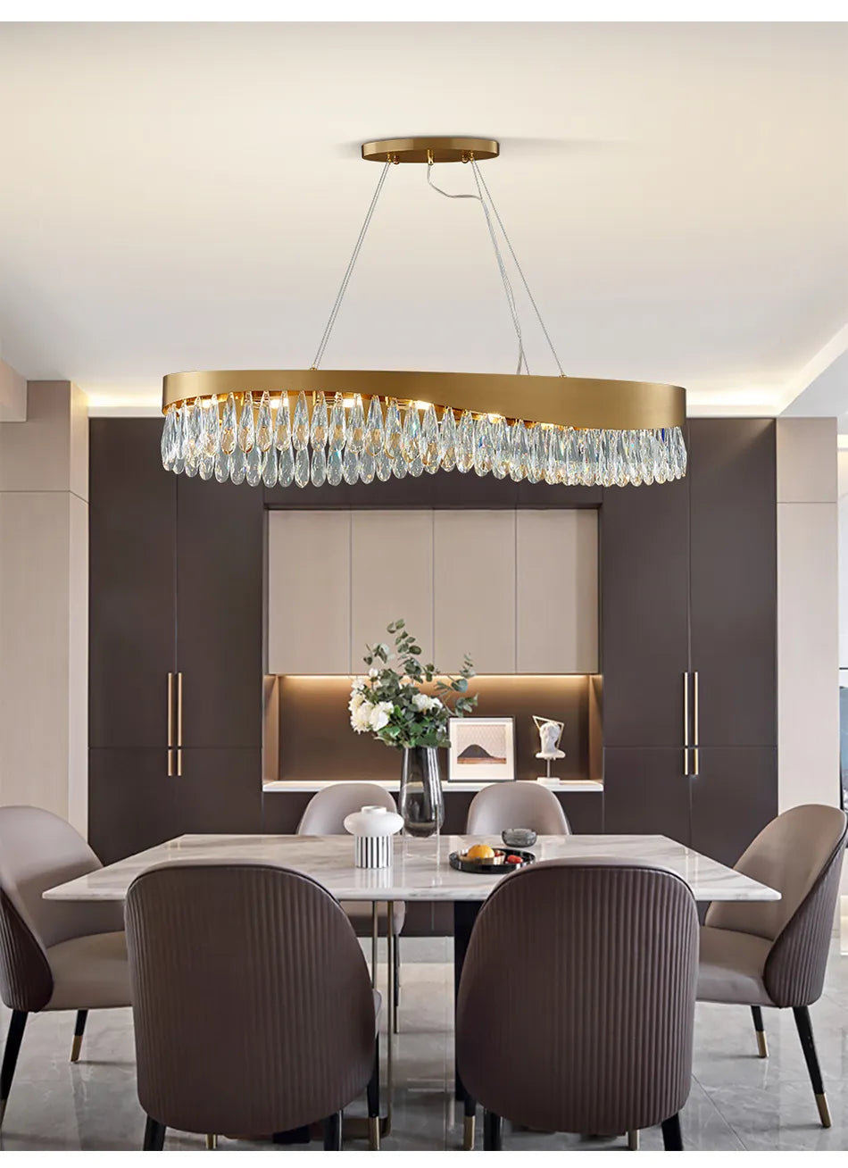 Ariana OvaL Crystal Chandelier